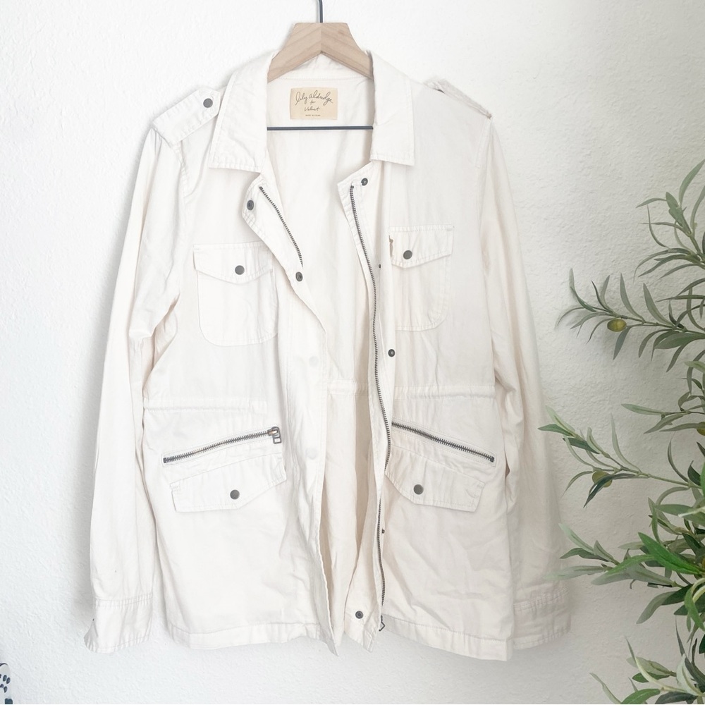 Velvet By Graham & Spencer x Lily Aldridge Ruby Light-Weight Army Jacket Salt XL
